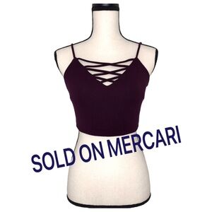 FOREVER 21🔮Cropped Criss-Cross Cami ~Size S
